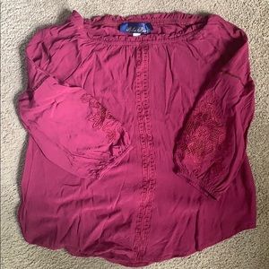 Burgundy blouse